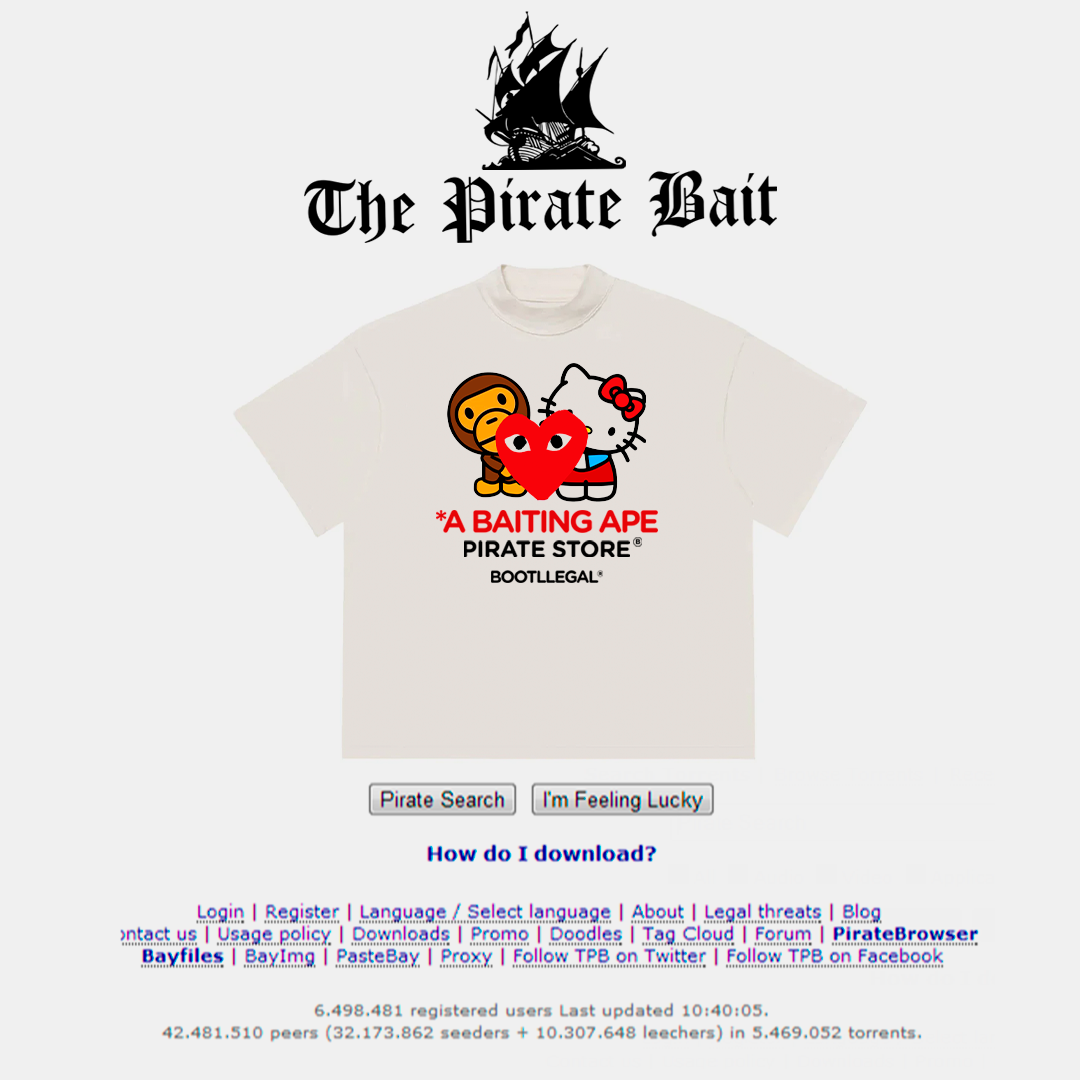 Camiseta "Bape x Hello Kitty x CDG"